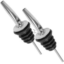 2 Bico Dosador Inox Biqueira Licor Azeite Xarope Óleo Rolha