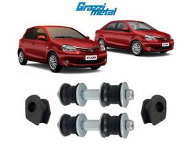 2 Bieleta + Bucha Suspensão Dianteira Etios 2012 2013 2014