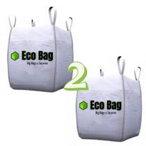 2 Big Bag Entulho 1000kg 90x90x120 cm 1m³ Modelo Ref C1 Ensacar Reciclagem Grande Resistente 2 unidades