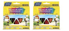 2 Big Giz Triangular com 12 Cores Acrilex 09312