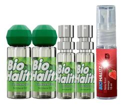 2 Bio Hálitz Spray 2 Bio Hálitz Gotas 1 Bio Halitz Morango - Natuflores