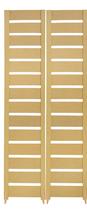 2 Biombo Slim Reto Com Pés Folha Painel Mdf Cru Divisor Divisória Separador De Ambiente Vários Modelos