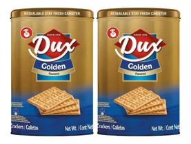 2 biscoito colombiano dux crackers golden original lata 400g
