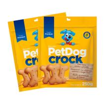 2 Biscoito para Cães PetDog Crock 250g