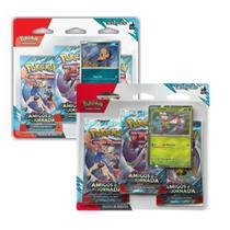2 Blister Triplo Pokémon Escarlate e Violeta Amigos de Jornada Scraggy e Yanma TCG Geek Coleção