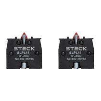 2 Bloco de Contato Auxiliar Steck SLPL41 660V 1NF Frontal 2 Bloco de Contato Auxiliar Steck SLPL41 660V 1NF Frontal