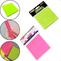 2 Bloco de Notas Smart 76x76mm 1un Verde e 1un Rosa Neon