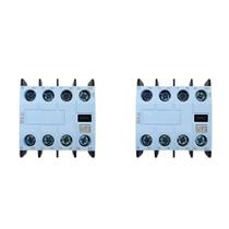 2 Blocos De Contato Auxiliar WEG 2NA + 2NF BFB-22 Frontal Azul