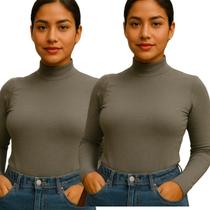 2 Blusa de Frio Gola Alta Cacharrel Feminina Segunda Pele