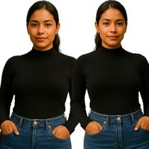 2 Blusa de Frio Gola Alta Cacharrel Feminina Segunda Pele