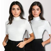 2 Blusa Feminina Cacharrel Manga Curta Gola Alta 2 Blusa Feminina Cacharrel Manga Curta Gola Alta