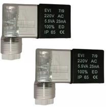 2 Bobina Para Valvula Solenóide Orificio 9mm Tensão 220V