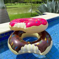 2 Boias de Donuts Forma Redonda Apoio Piscina Calor Feliz