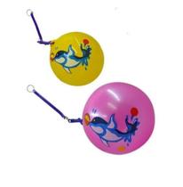 2 Bolas Borracha Poing Poing C/cordão Mola 20cm - Brinquedo