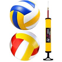 2 Bolas de Vôlei Premium Praia e Quadra Tamanho Oficial + Bomba