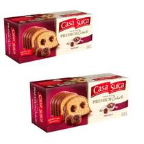 2 Bolo Premium Sabor Trufado Coberto de Chocolate 340g cada