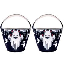 2 Bolsa Sacola Estampada Halloween Doces e Enfeite Fantasma 2 Bolsa Sacola Estampada Halloween Doces e Enfeite Fantasma