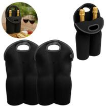 2 Bolsa Térmica Dupla em Neoprene P/ Garrafa de Vinho 36cm