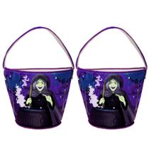 2 Bolsas Sacola Estampada Halloween Doces e Enfeite Bruxinha