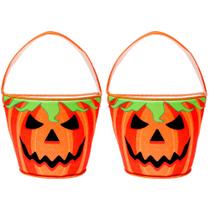 2 Bolsas Sacola Estampada Halloween Doces Enfeite Abóbora