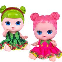 2 Boneca Bebe Frutinhas Cheirinho De Frutas Goiaba Melancia