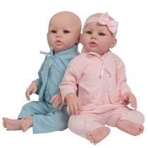 2 Boneca Reborn Gêmeos Casal 100 Vinil Siliconado Itens