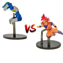 2 Boneco Goku Sayajin God vs Vegeta Blue Dragon Ball Super Bandai