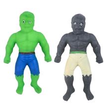 2 Boneco Lutador Estica e Puxa Anti Stress Sortido Castela