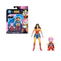 2 Bonecos Articulados Sonic Warner Amy e Mulher Maravilha 2 Bonecos Articulados Sonic Warner Amy e Mulher Maravilha