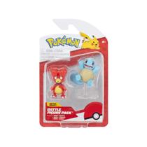 2 Bonecos de Batalha Magby e Squirtle - Pokémon