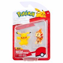 2 Bonecos de Batalha Pikachu + Chimchar - Pokémon 003422 Sunny