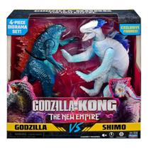 2 Bonecos Godzilla vs Shimo de 15cm com Acessórios Godzilla