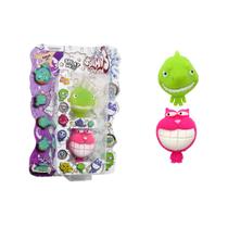 2 Bonecos Tubarão Verde e Gato Rosa - Splats Head Mini