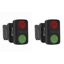2 Botão Comando Duplo XB5 Schneider 22mm 1NA+1NF VD/VM 2 Botão Comando Duplo XB5 Schneider 22mm 1NA+1NF VD/VM