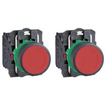 2 Botão Comando Plástico 22mm Bloco 1NF Modelo XB5AA42 Schneider 2 Botão Comando Plástico 22mm Bloco 1NF Modelo XB5AA42 Schneider