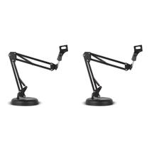 2 Braço Suporte Pedestal De Mesa Articulado Para Microfones 2 Braço Suporte Pedestal De Mesa Articulado Para Microfones