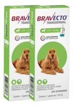 2 Bravecto Cães Transdermal Antipulgas Carrapato 10 Á 20kg