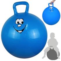 2 Brinquedos Bola Pula Pula Infantil com Alca 60 Cm Azul Liveup Sports
