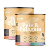 2 Buddy Nutrition Suplemento Alimentar Pele e Pelagem Cães Cão Cachorros kit