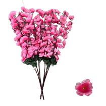 2 Buquê Flor Cerejeira Pessegueiro Artificial 7Galhos Planta