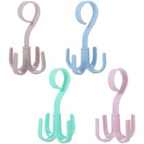 2 Cabide Giratório para Cinto Boné Bolsa Gravata com 4 Ganchos Multiuso cada 2 Cabide Giratório para Cinto Boné Bolsa Gravata com 4 Ganchos Multiuso cada
