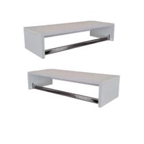 2 Cabideiro Armário Aéreo Quarto Lojas De Roupas Parede Closet