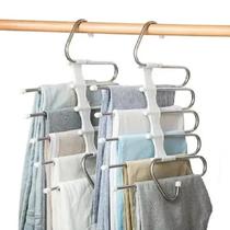 2 Cabideiro Mágico Organizador Dobrável Inox Cabide 5em1
