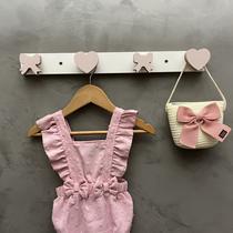 2 Cabideiros parede decoração Laço e Coração cabide 2CLaCa