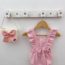 2 Cabideiros parede infantil pendurador roupas jardim Flor