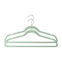 2 Cabides Slim Aveludado Antideslizante Adulto Resistente Uz Verde Menta 2 Cabides Slim Aveludado Antideslizante Adulto Resistente Uz Verde Menta