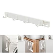 2 Cabides Suporte Adesivo De Parede Organizador 4 Ganchos