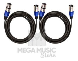 2 Cabo Microfone Dmx Xlr Balanceado Xlr Canon M X F 10 Metros