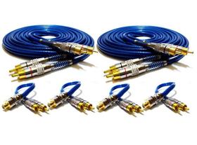 2 Cabo RCA Blindado 5 Metro e 4 Y 2M1F Prime Dupla Blindagem 2 Cabo RCA Blindado 5 Metro e 4 Y 2M1F Prime Dupla Blindagem