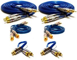 2 Cabo RCA Blindado 5 Metros 2 de 1M e 2 Y 2M1F Blindagem